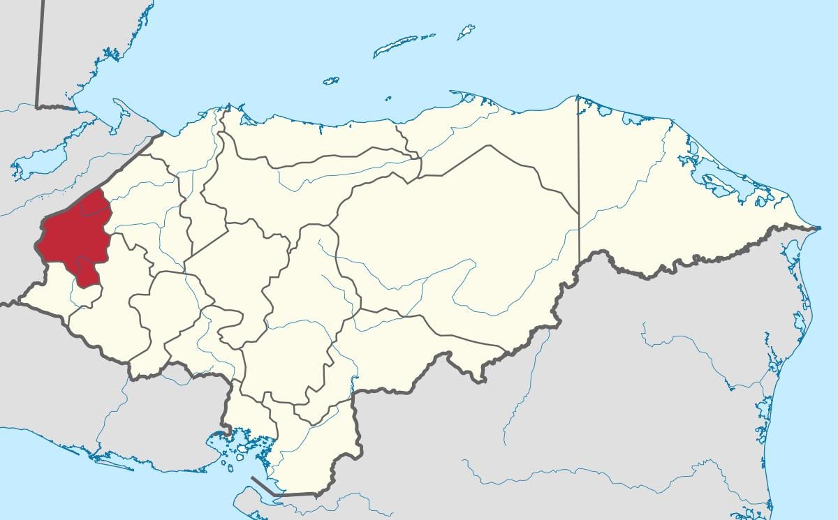 žemėlapis copán Hondūras