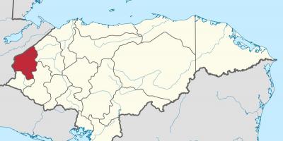 Žemėlapis copán Hondūras