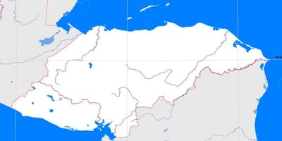 Hondūras tuščią žemėlapyje
