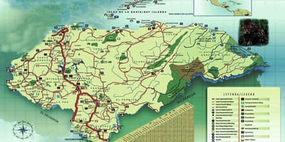 Žemėlapis Hondūras geografija