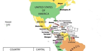 Žemėlapis Hondūras pietų amerikoje