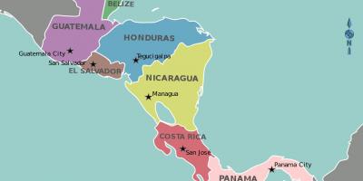 Žemėlapis Hondūras žemėlapis centrinė amerika