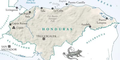Žemėlapis la ceiba Hondūras