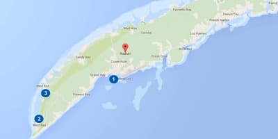 Žemėlapis Hondūras ir roatan