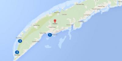 Žemėlapis Hondūras ir roatan