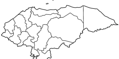 Žemėlapis tuščias žemėlapis Hondūras