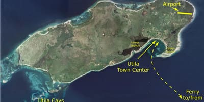 Žemėlapis utila Hondūras